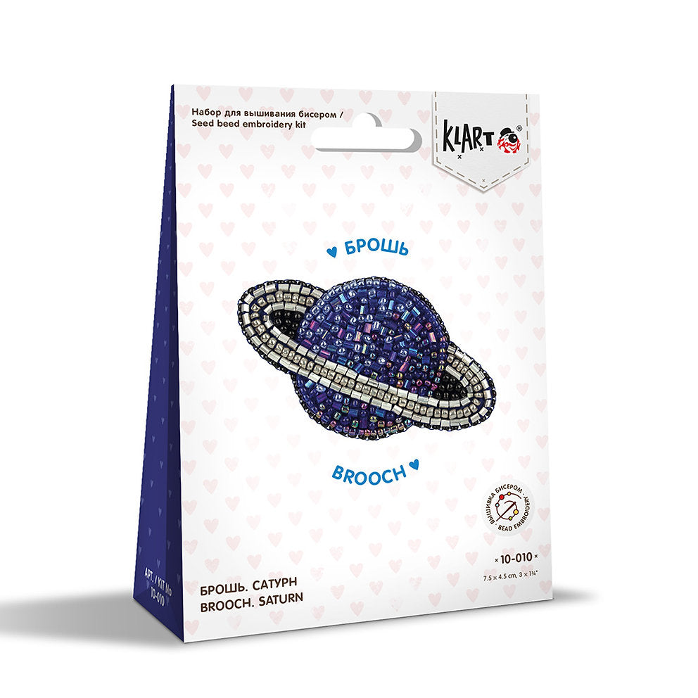 Kit Para Bordar con Abalorios Klart 10-010 "Broche Saturno"