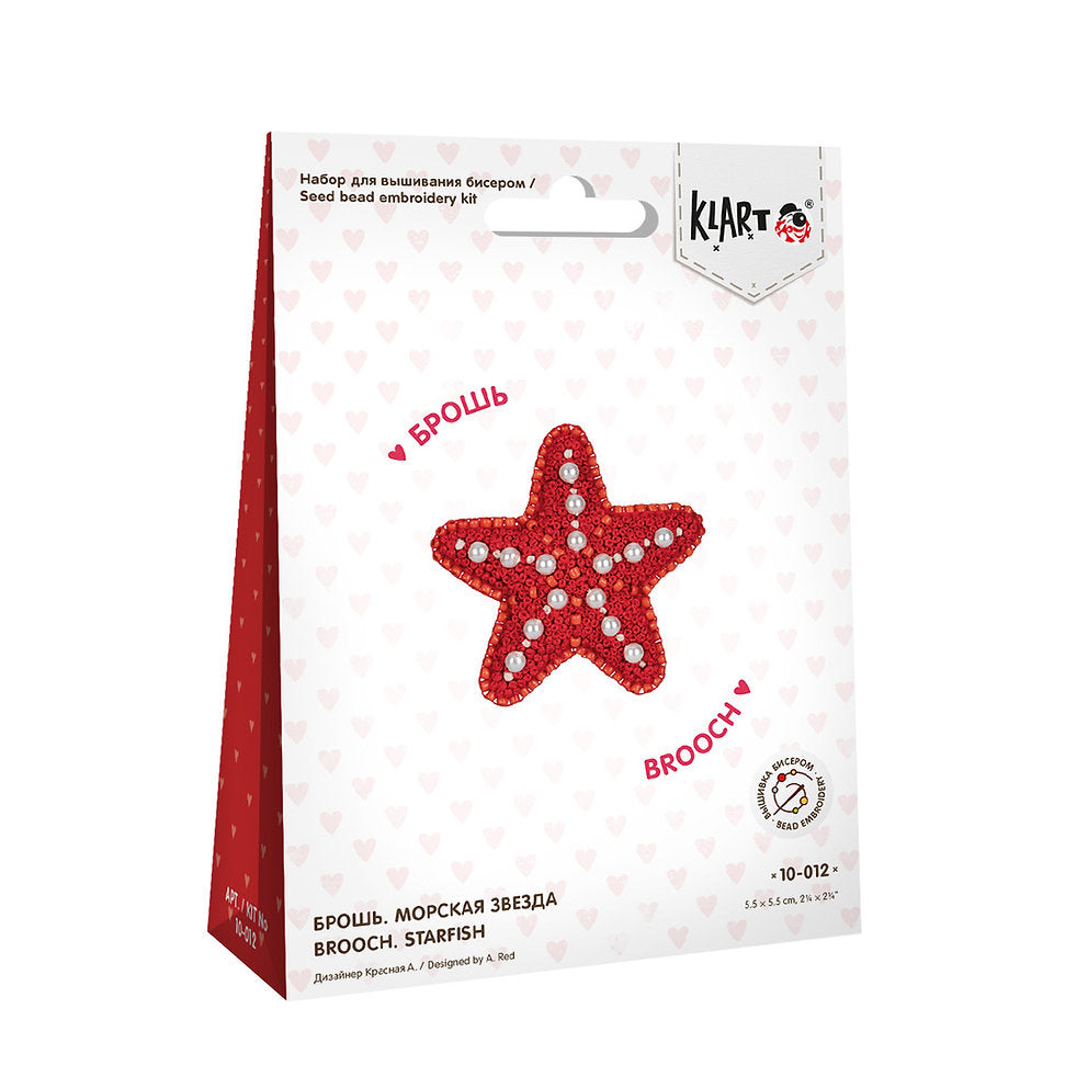Kit Para Bordar con Abalorios Klart 10-012 "Broche Estrella de Mar"