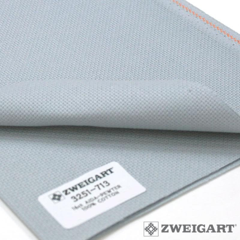 3251/713 Tela AIDA 16 ct. color Pewter - ZWEIGART tela para punto de cruz