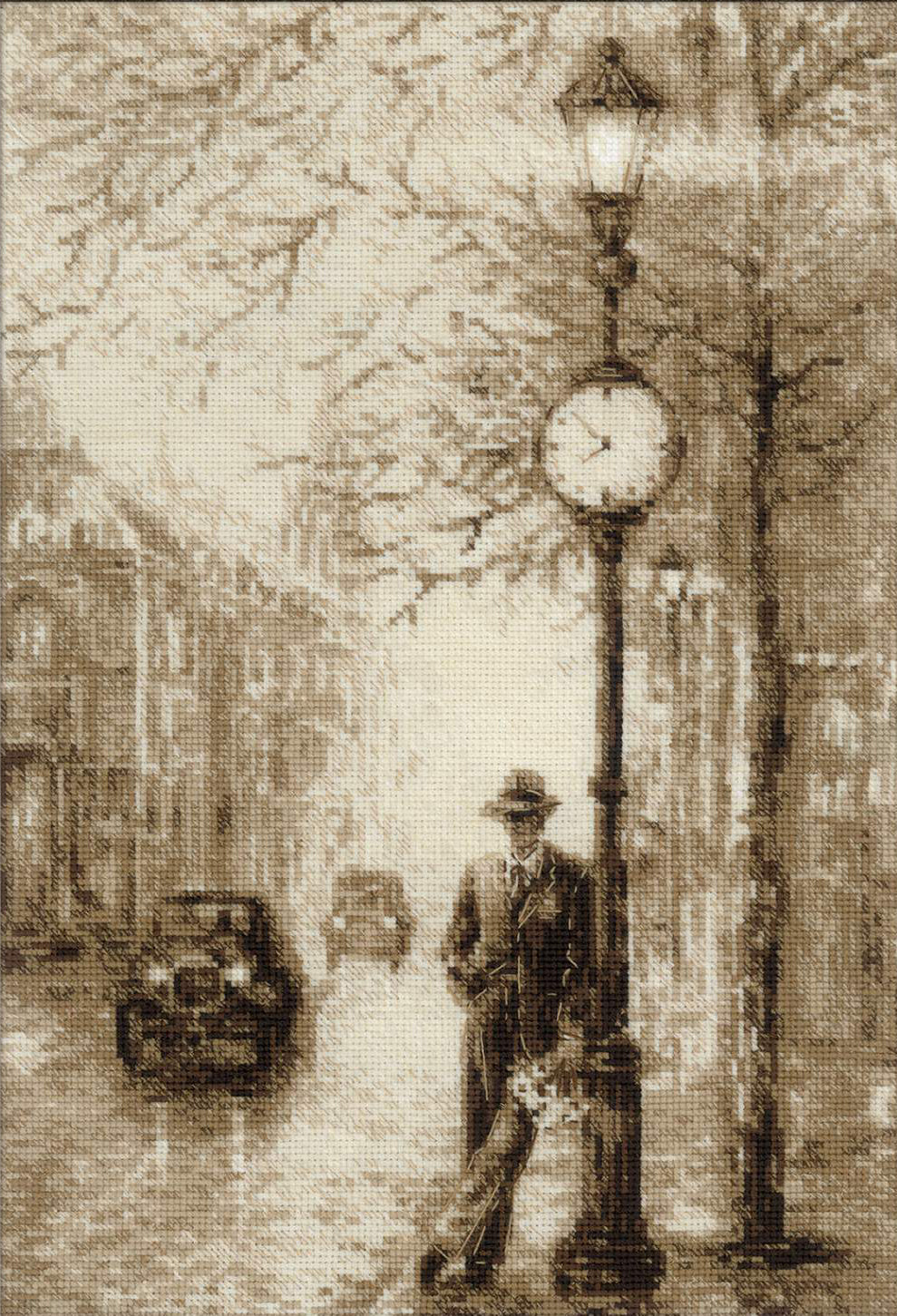 Kit de Bordado de Punto de Cruz - "Old Photo. Waiting" - Riolis 1611