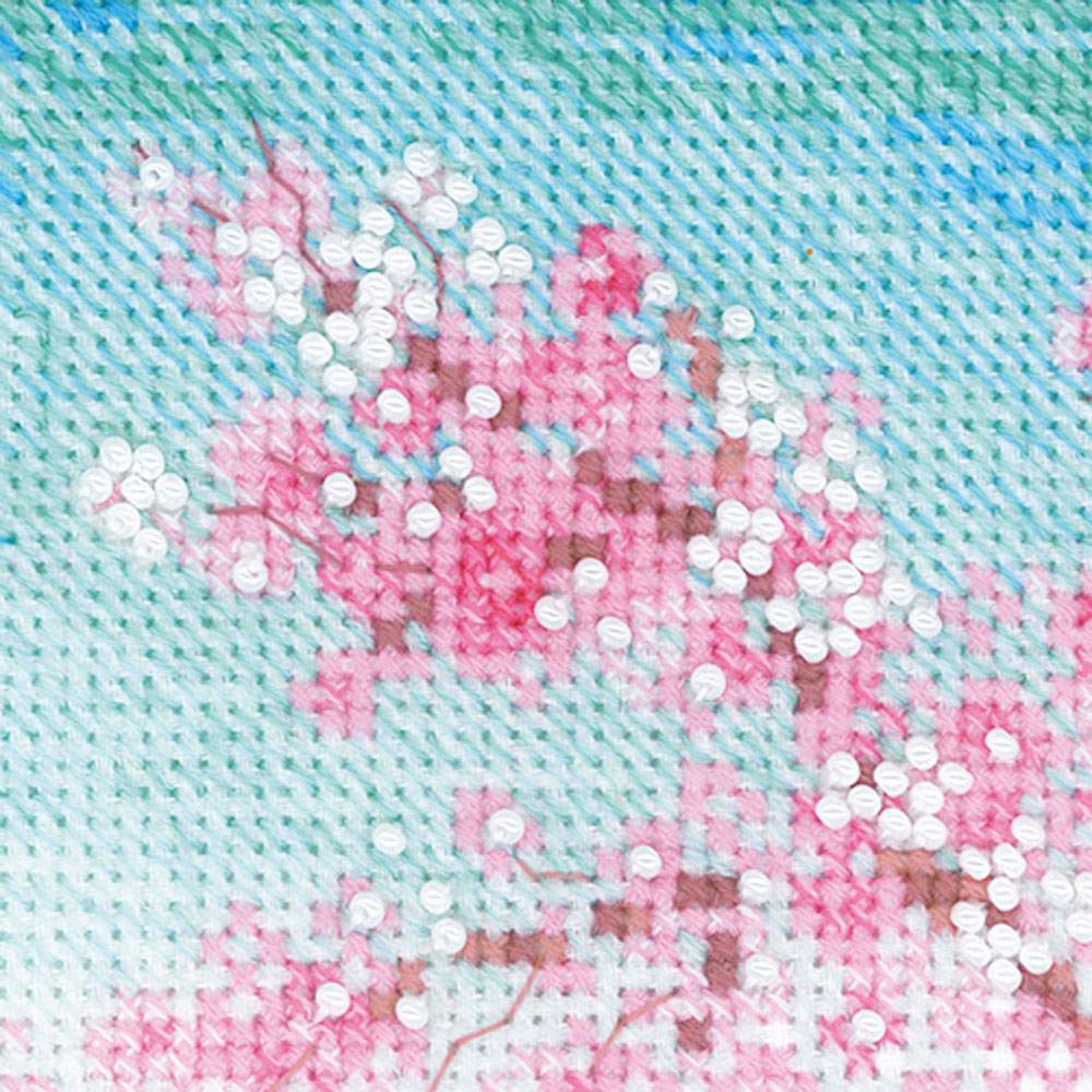 Kit de Bordado de Punto de Cruz - "Sakura. Bridge" - Riolis 1745