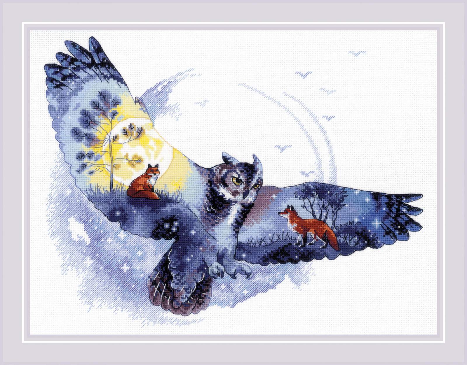 Riolis Cross Stitch Kit - In The Night Forest, 1954