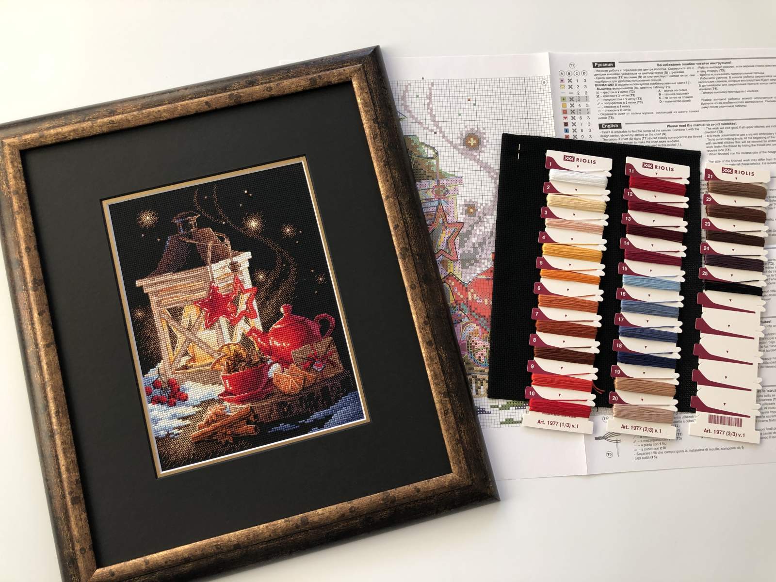 Cross stitch kit "Winter Tea Time" 1977 Riolis