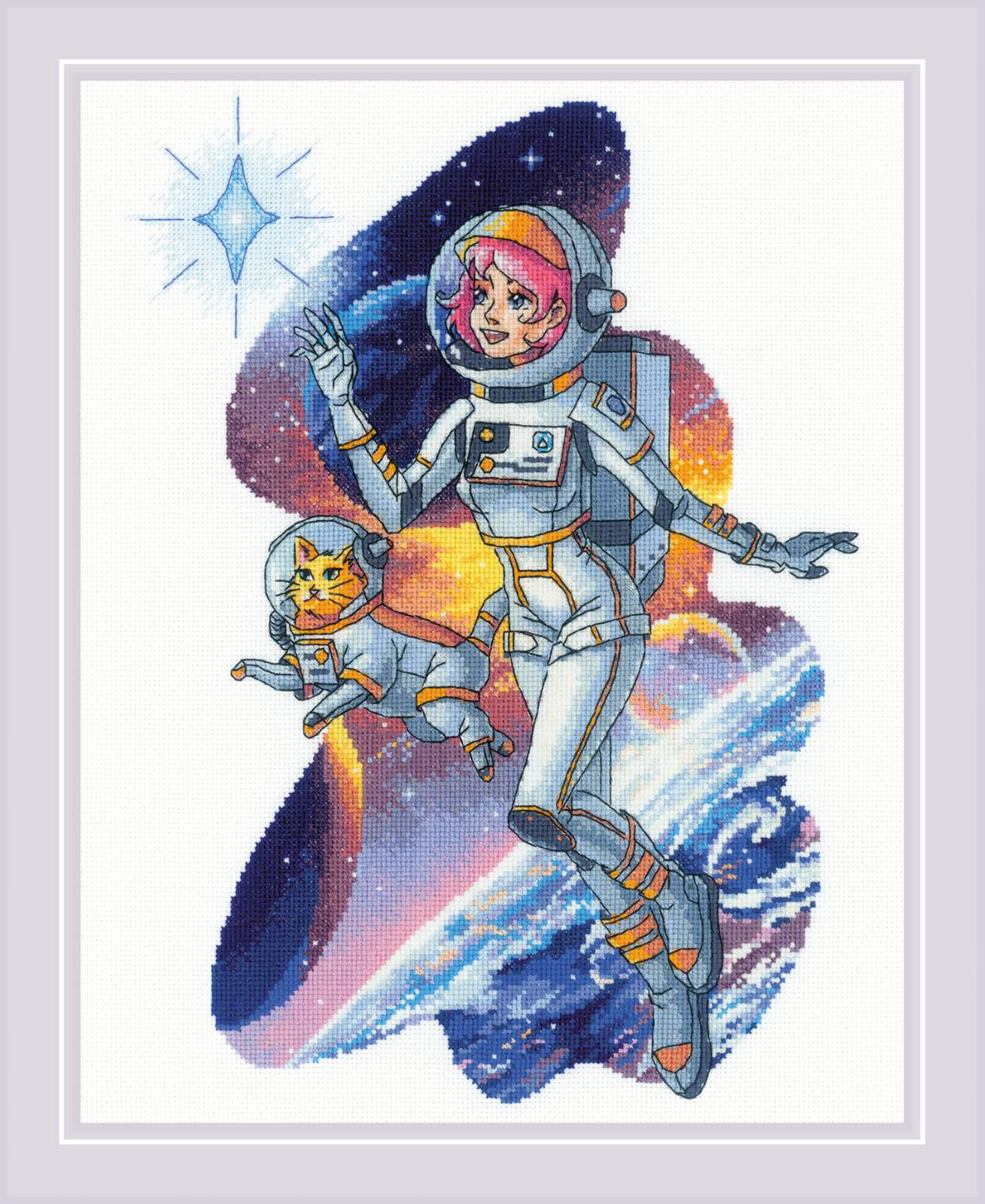 Riolis Cross Stitch Kit - Straight to the Stars, 2014