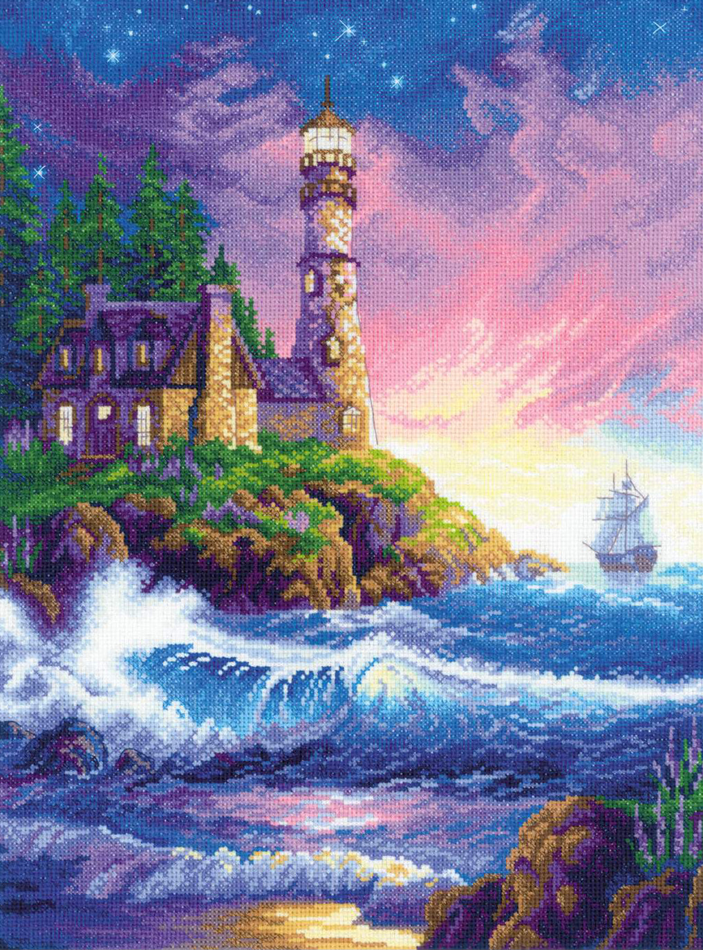 Cross Stitch Embroidery Kit - "Lighthouse" - Riolis 2022