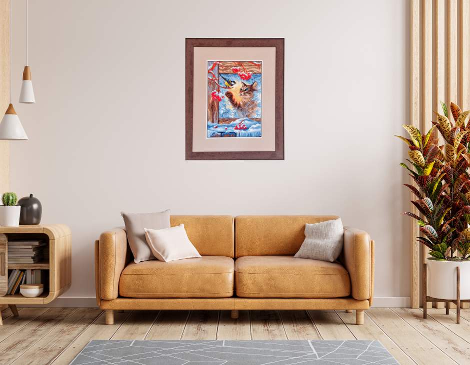 Kreuzstich-Stickset – „Treffen am Fenster“ – Riolis 2049