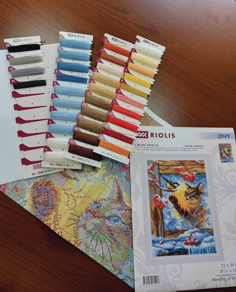 Kreuzstich-Stickset – „Treffen am Fenster“ – Riolis 2049