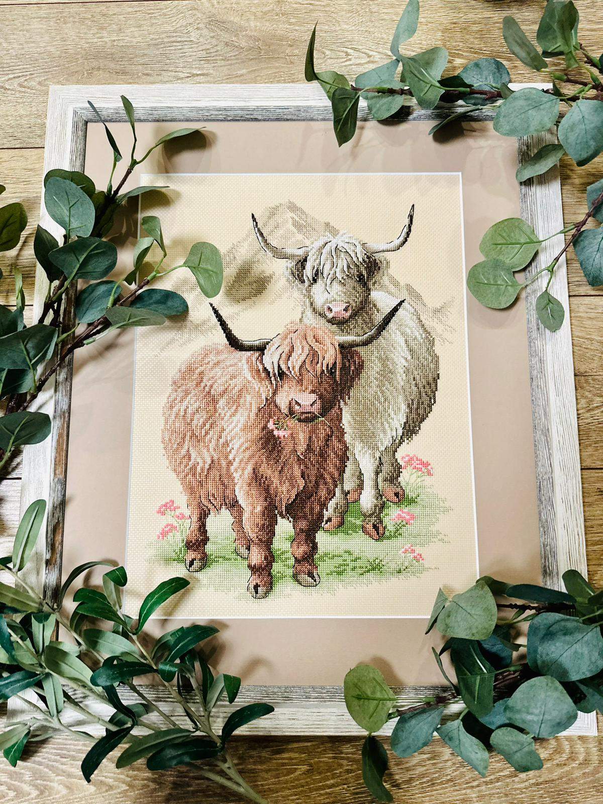 Cross Stitch Embroidery Kit - "Highland Buddies" - Riolis 2090