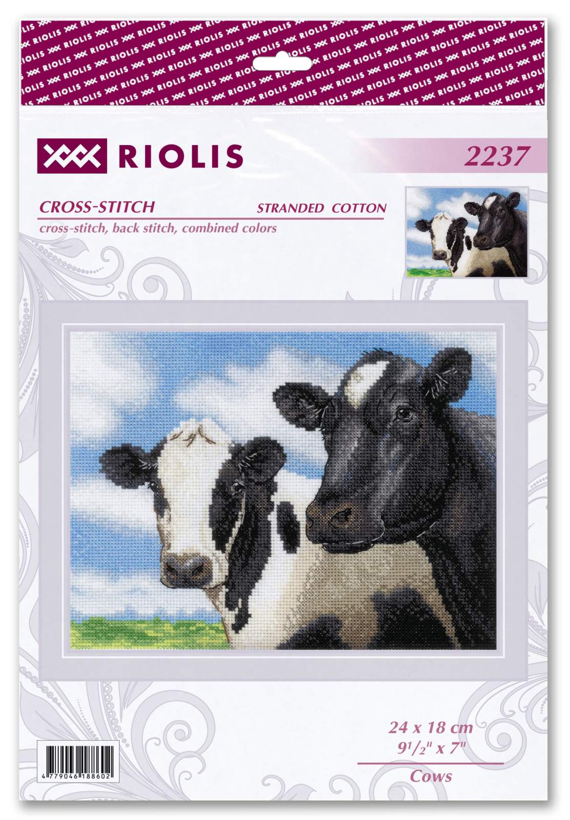 Riolis Cross Stitch Kit - Cows, 2237