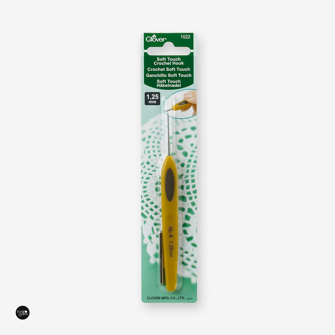 Aguja de Ganchillo de Acero Ergonómica Clover Soft Touch