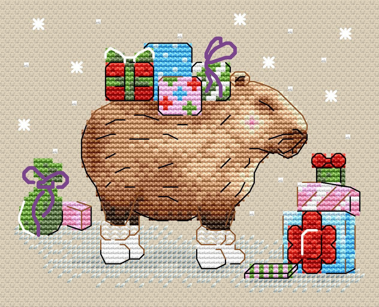 Surprise from a capybara - SM-747 MP Studia - Kit de punto de cruz