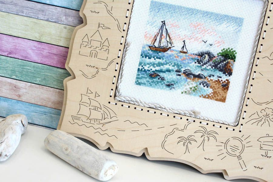 Kit de Punto de Cruz 'On the Sea Wave' - SM-642 MP Studia