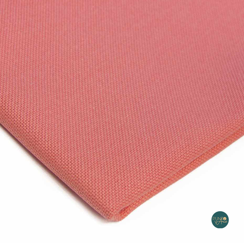 Tela Lugana 25 ct. 3835/4018 - Zweigart (Color Coral) - Tela para Punto de Cruz