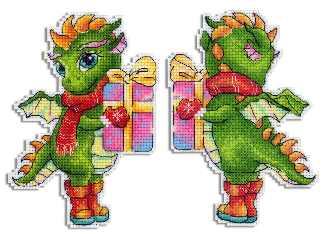 Kit de Punto de Cruz. Baby Dragon - MP Studia SR-908