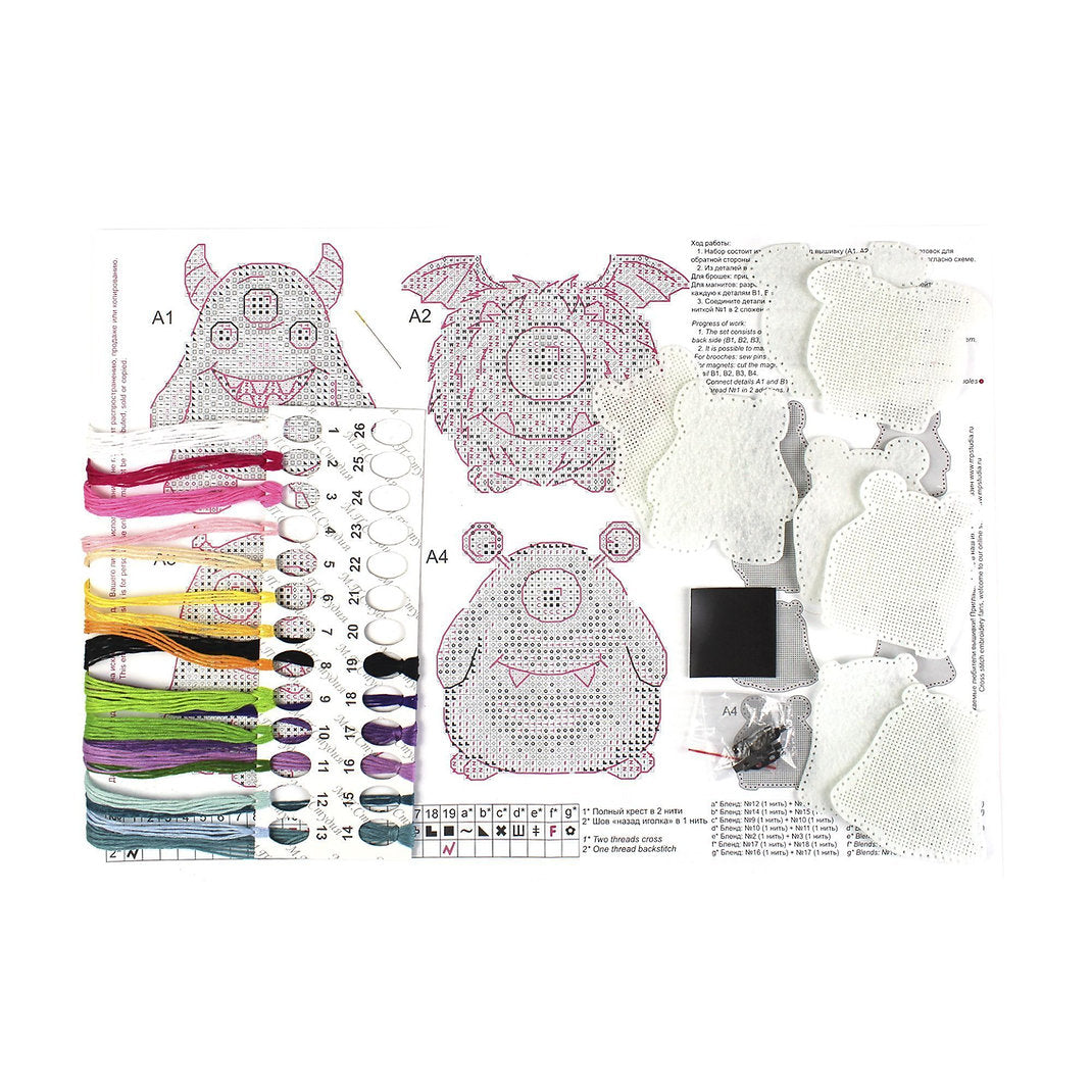 Monsters - ST-1011 MP Studia - Kit de punto de cruz