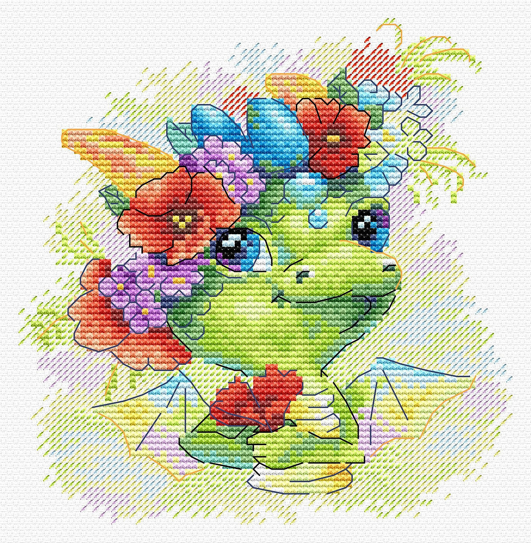 Romantic dragon - SM-758 MP Studia - Kit de punto de cruz