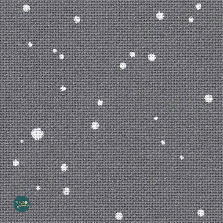 Tela Lugana 25 ct. 3835/7419 - Zweigart (Color Basalt Splash) - Tela para Punto de Cruz