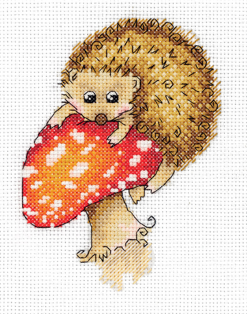 Kit de Punto de Cruz Klart 8-314 "Erizo en un Toadstool"