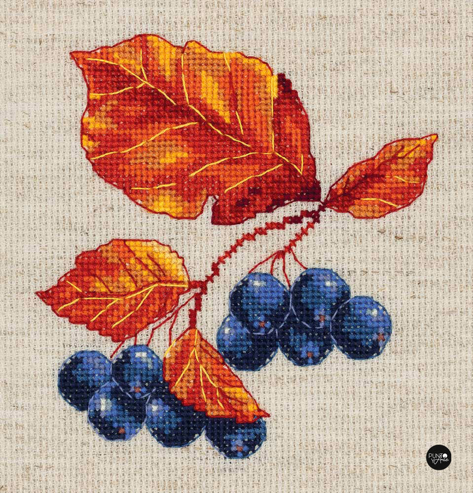 Kit de Punto de Cruz Klart 8-360 "Ramita de Chokeberry"