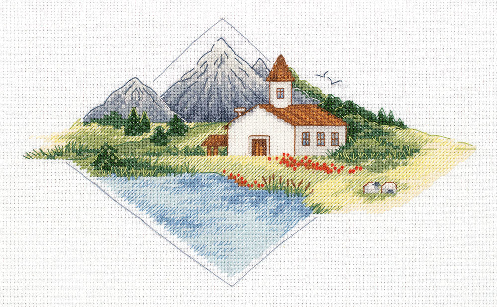 Kit de Punto de Cruz Klart 8-361 "Casa en las Montañas"