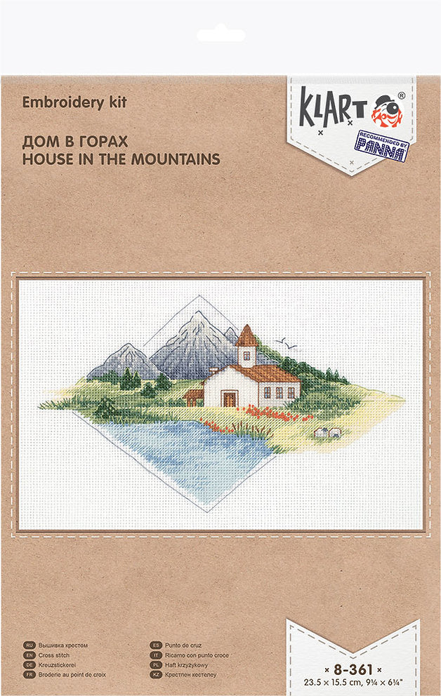 Kit de Punto de Cruz Klart 8-361 "Casa en las Montañas"
