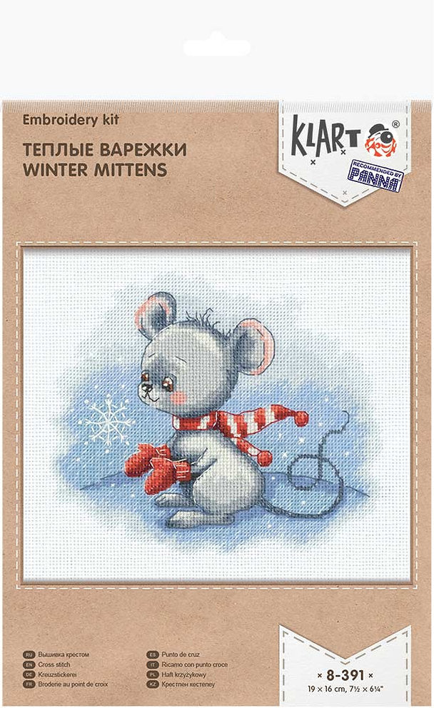 Kit de Punto de Cruz Klart 8-391 "Manoplas de Invierno"