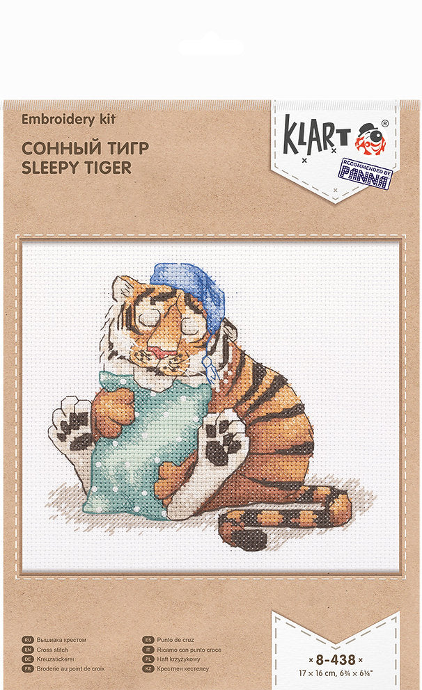 Kit de Punto de Cruz Klart 8-438 "Tigre Soñoliento"
