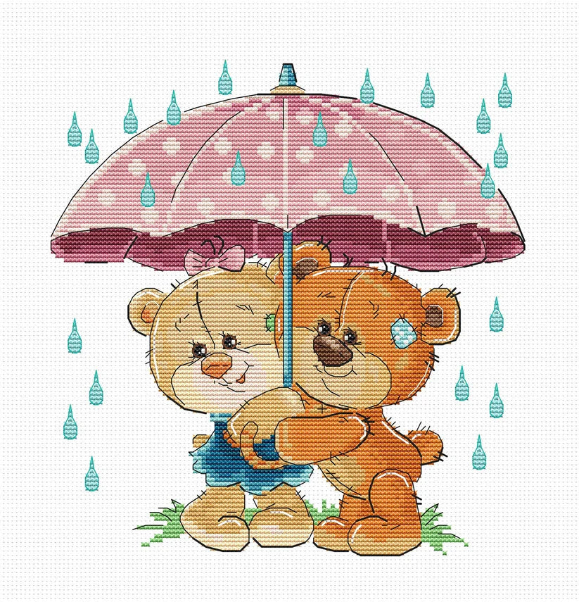 Cross Stitch Kit. Under the Umbrella - B1178 Luca-S