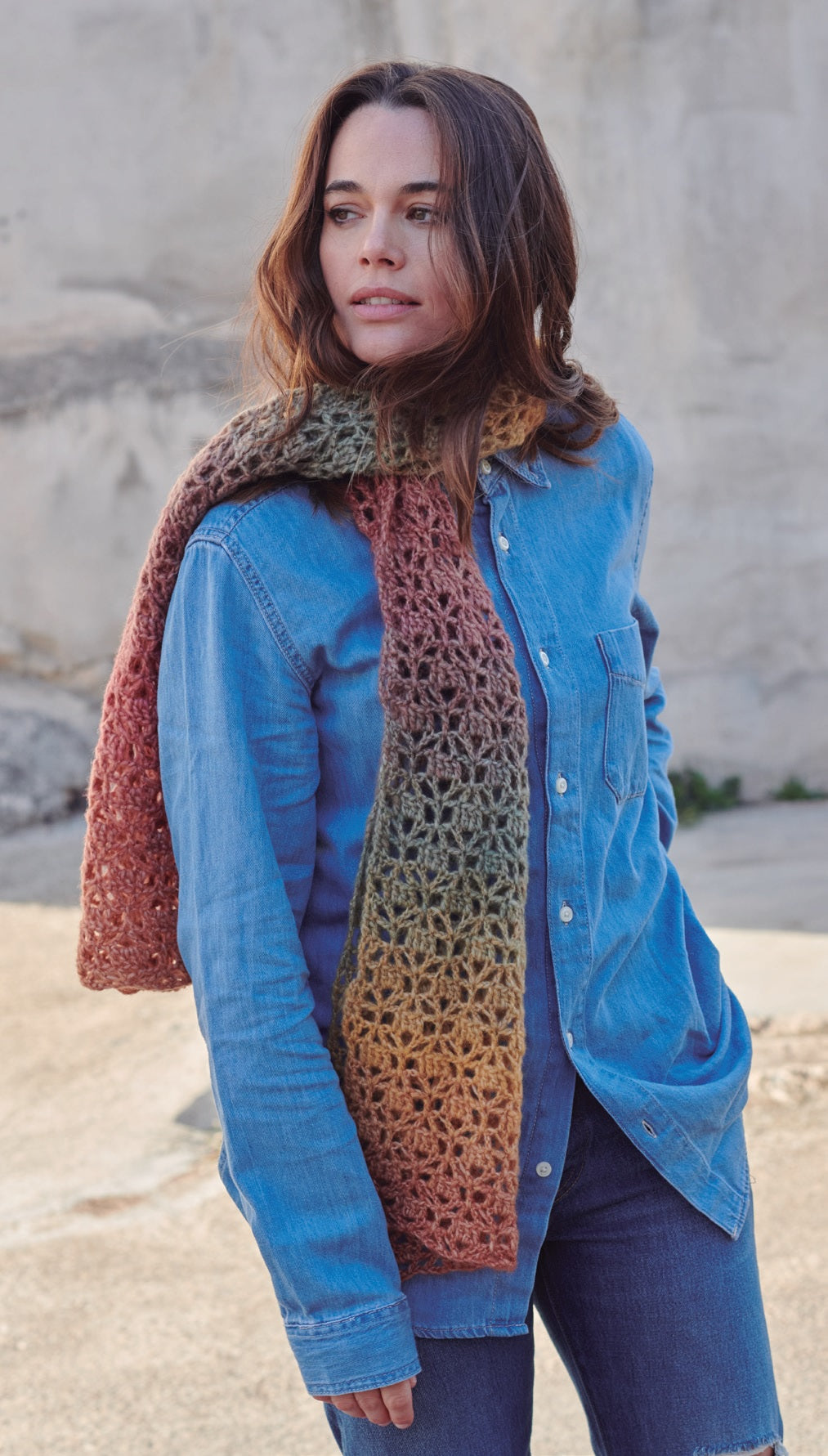 Pattern to make a shawl with Angelo de Katia yarn - PDF