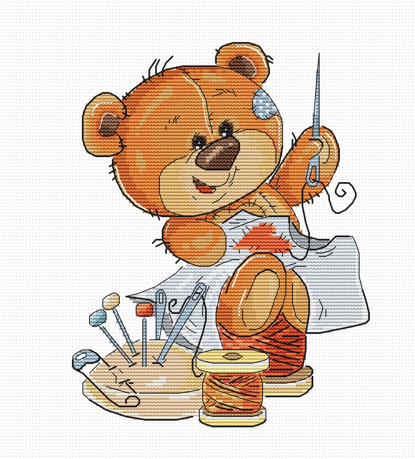 Cross Stitch Kit. Teddy bear - B1180 Luca-S