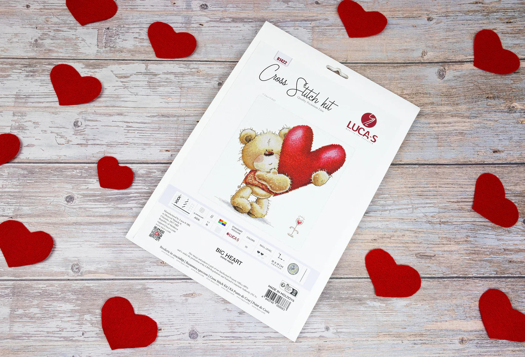 Kit de Punto de Cruz Luca-S B1422 "Big Heart"