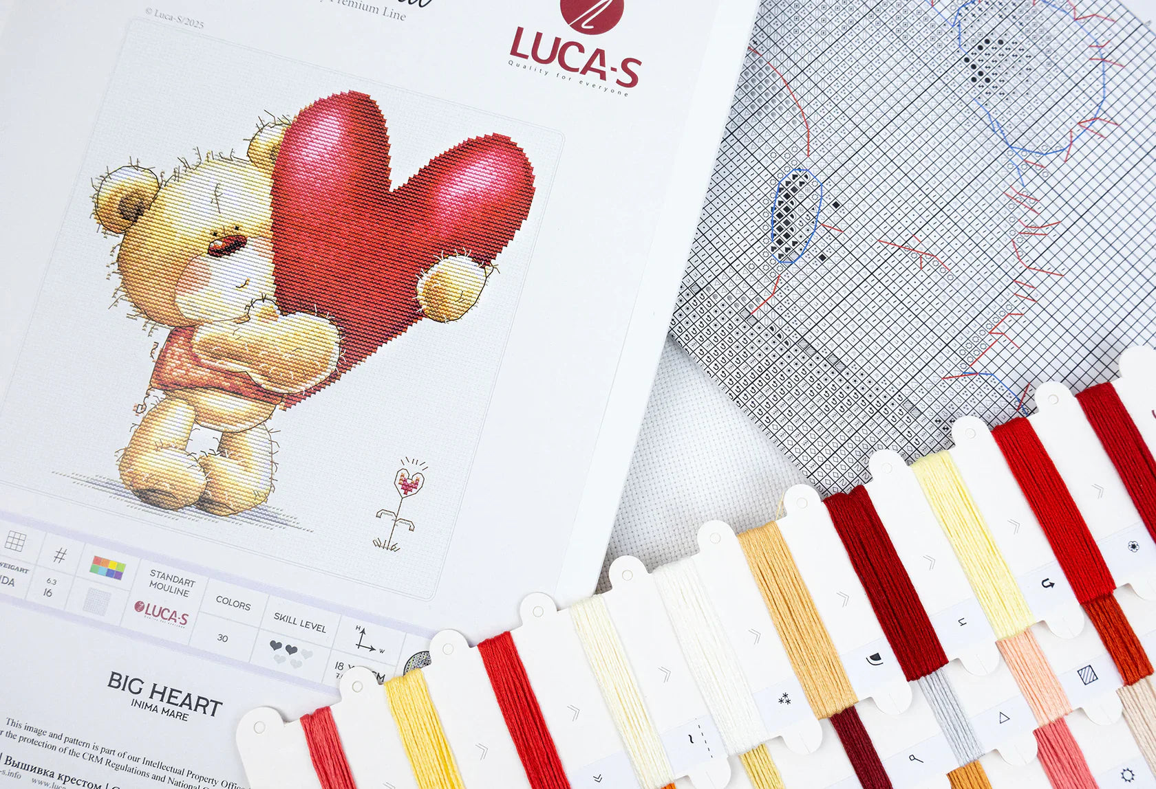 Kit de Punto de Cruz Luca-S B1422 "Big Heart"