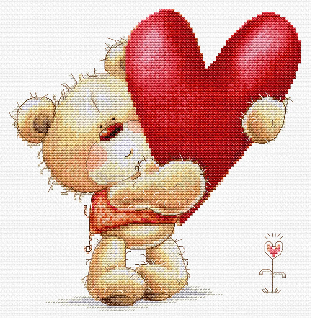 Kit de Punto de Cruz Luca-S B1422 "Big Heart"