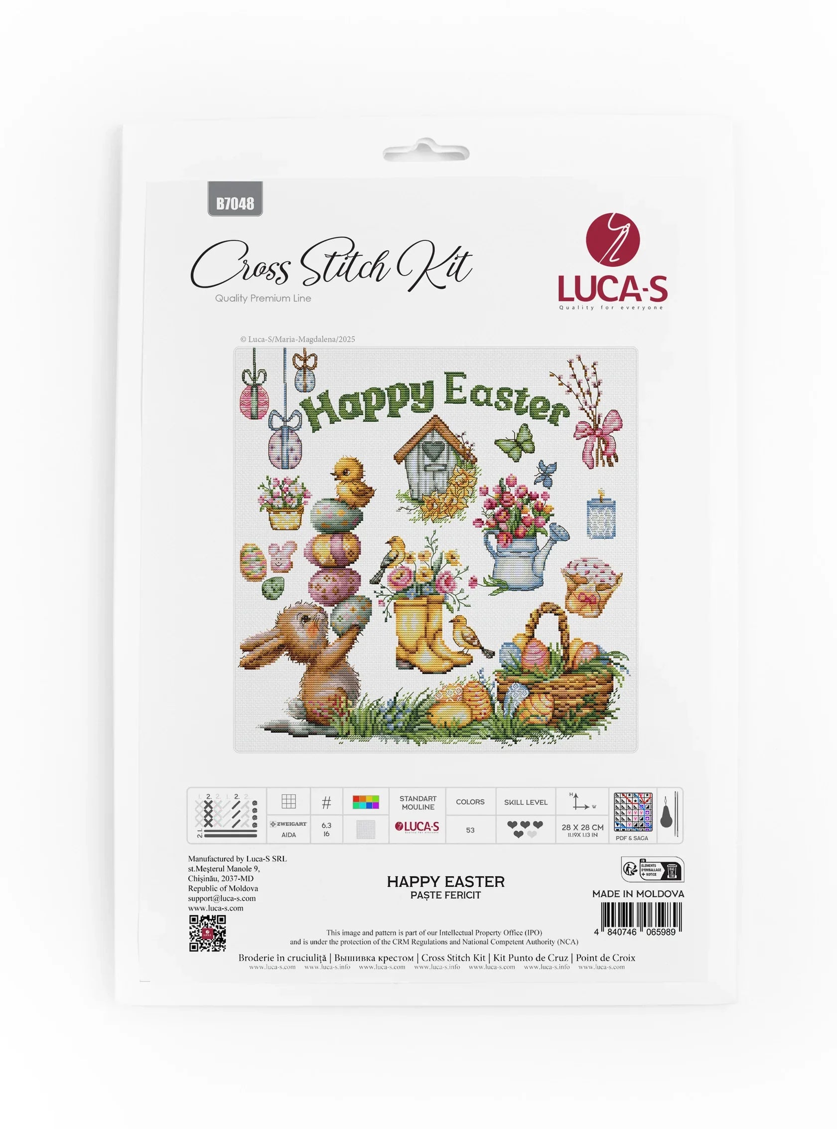 Kit de Punto de Cruz Luca-S B7048 "Happy Easter"