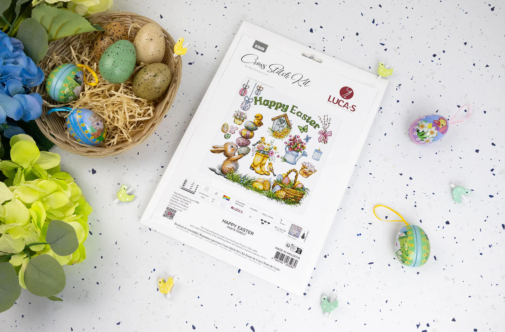 Kit de Punto de Cruz Luca-S B7048 "Happy Easter"
