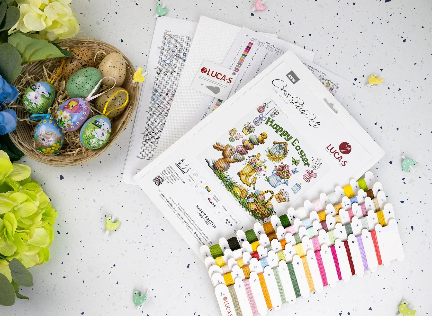 Kit de Punto de Cruz Luca-S B7048 "Happy Easter"