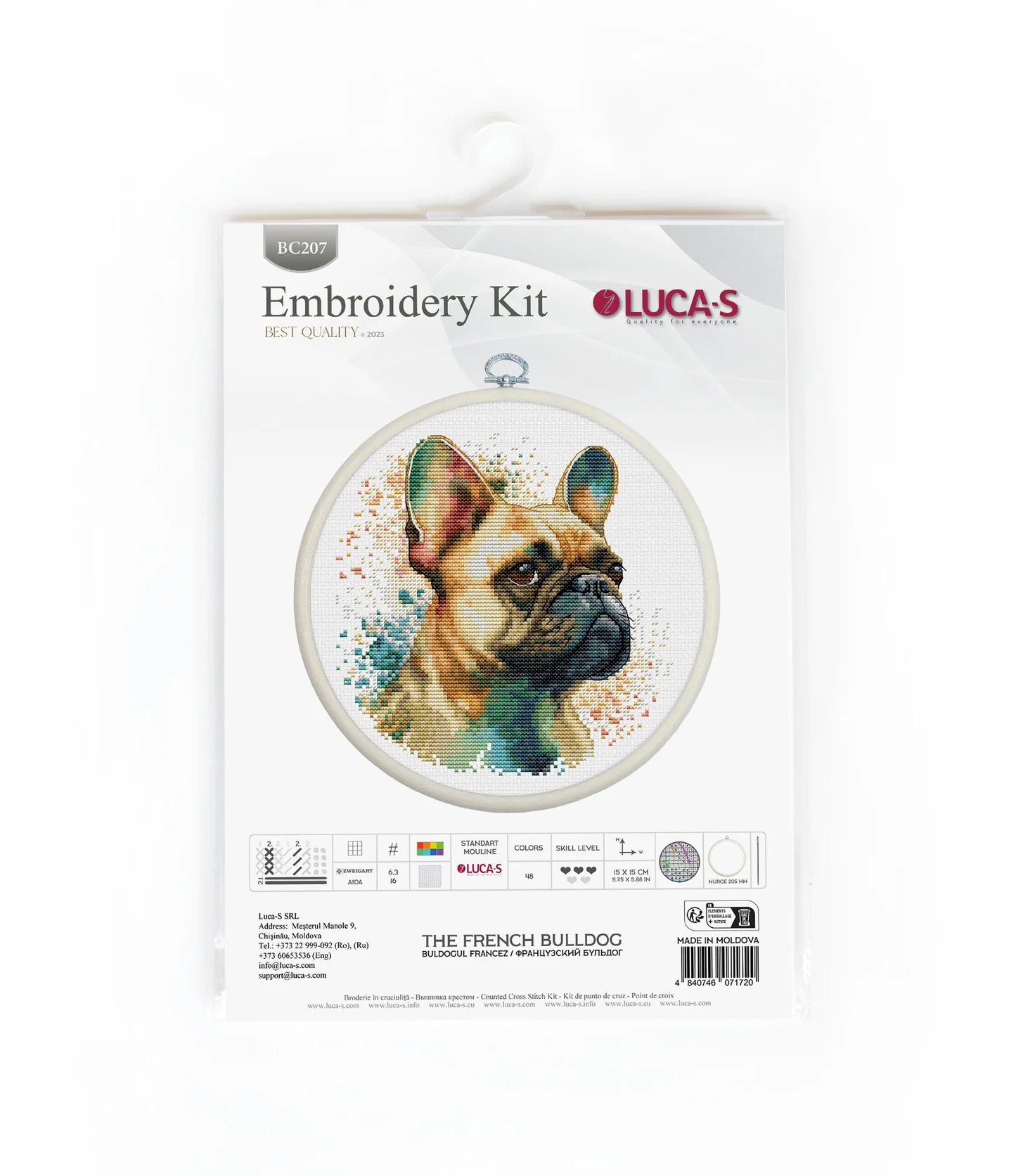 Kreuzstichset - Die französische Bulldogge - BC207 Luca-S