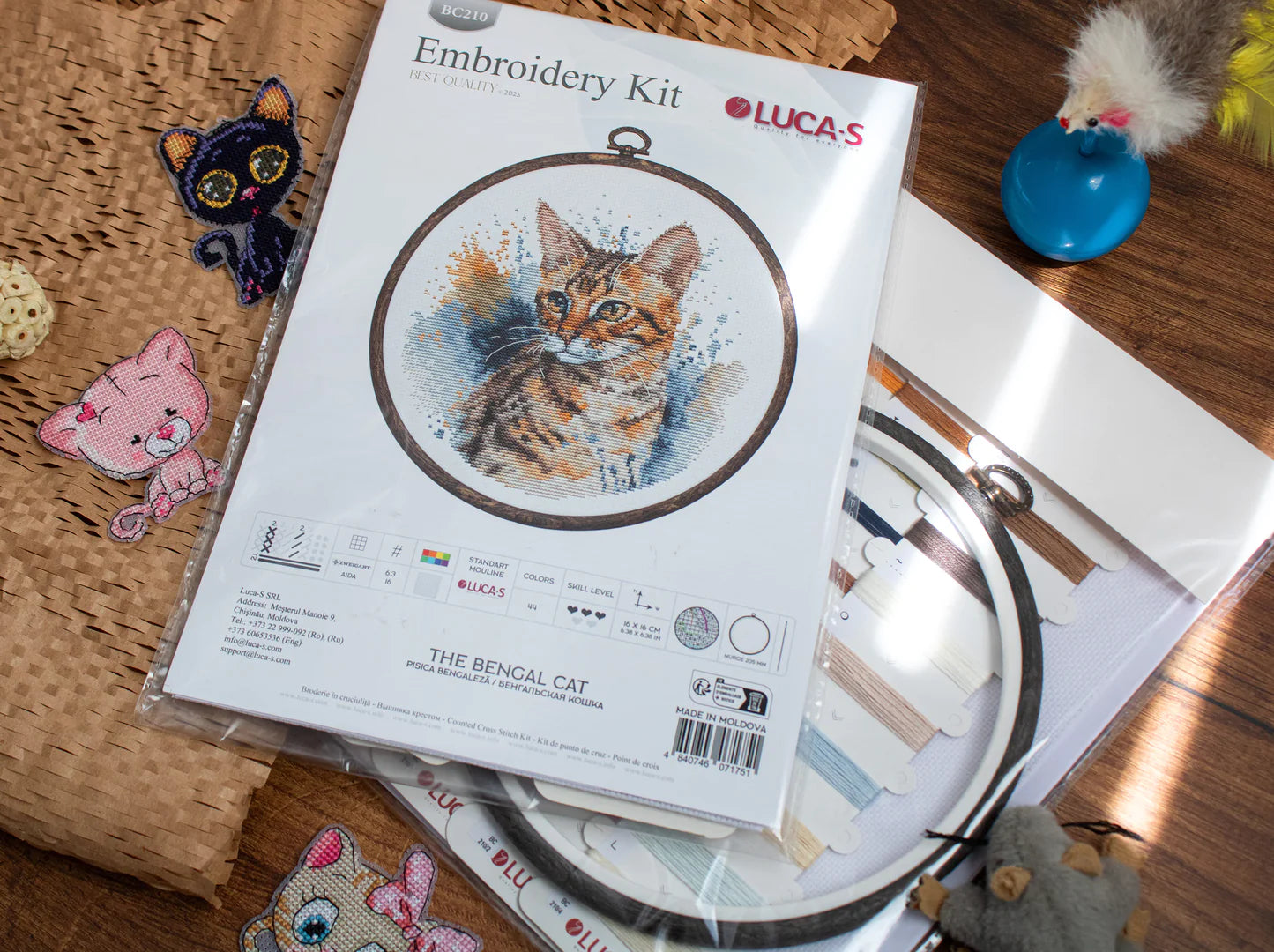 Kit de Punto de Cruz - El Gato Bengalí - BC210 Luca-S