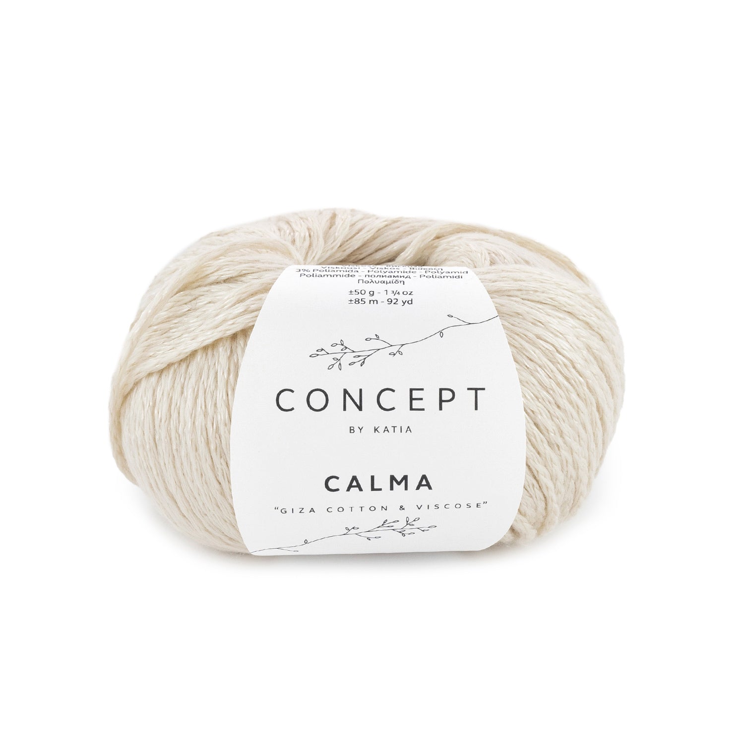 Lana Katia Calma - Hilo de Cadeneta Suave con Efecto Mate-Brillante