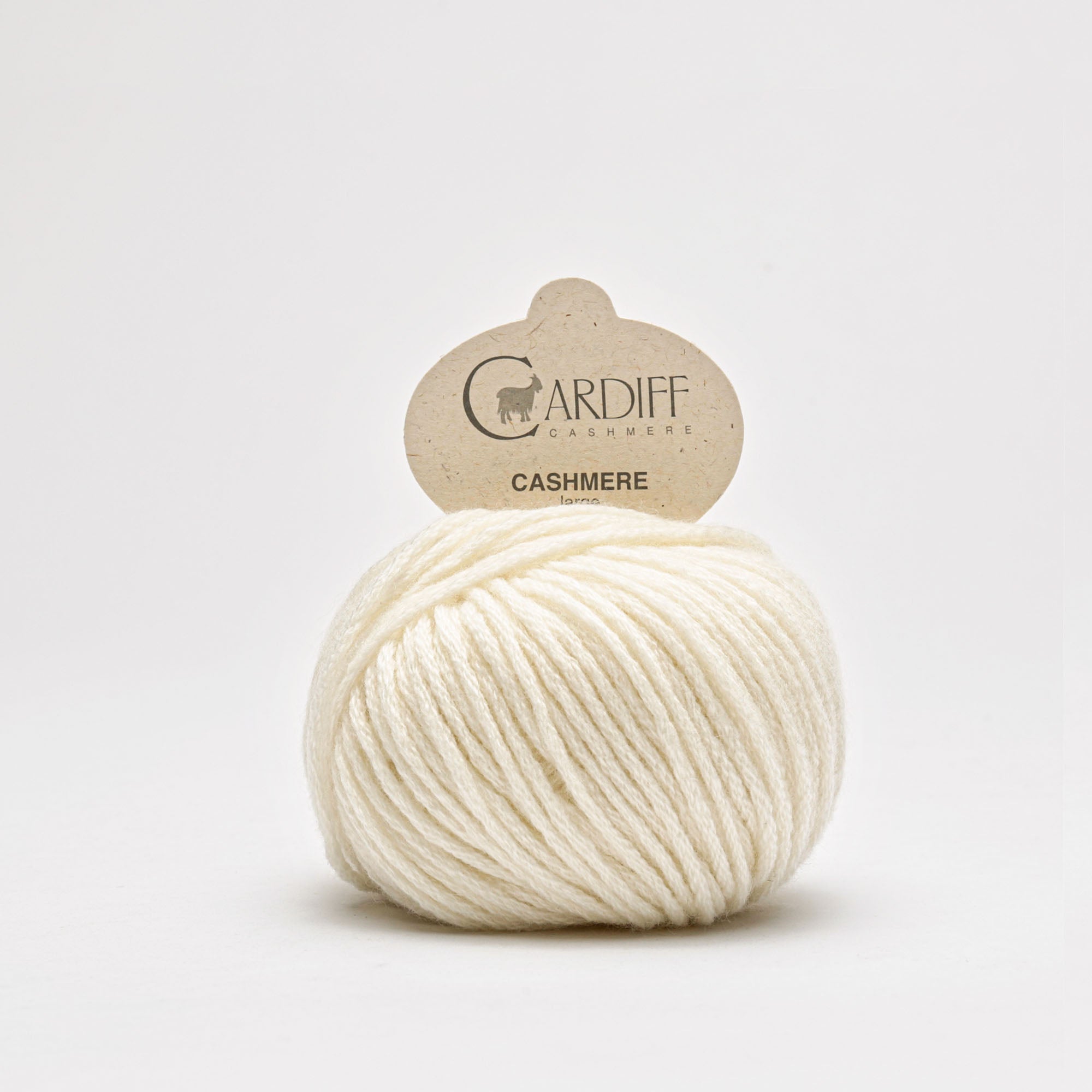 Lana de cachemira 100% Cardiff Cashmere Large, color501, hilo grueso de alta calidad para tejer accesorios y prendas de invierno con agujas grandes.