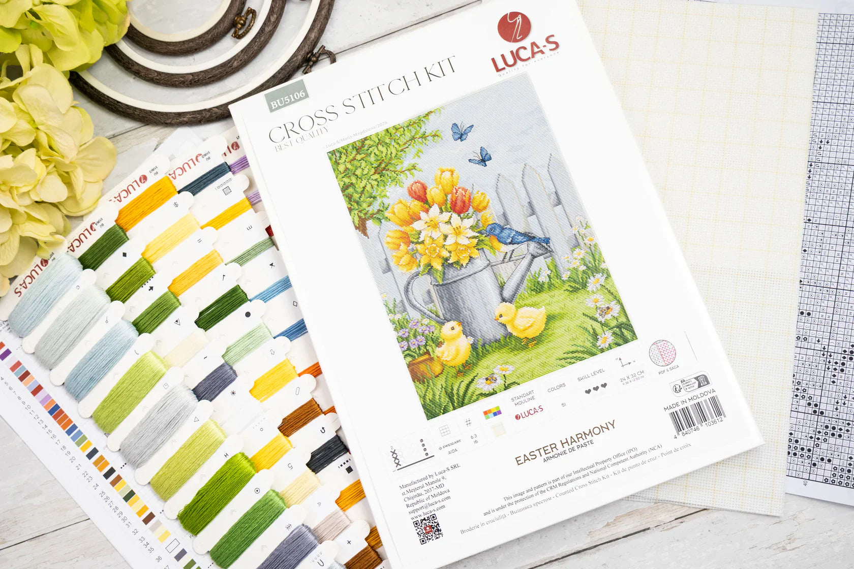 Kit Punto de Cruz de Luca-S, Easter Harmony BU5106