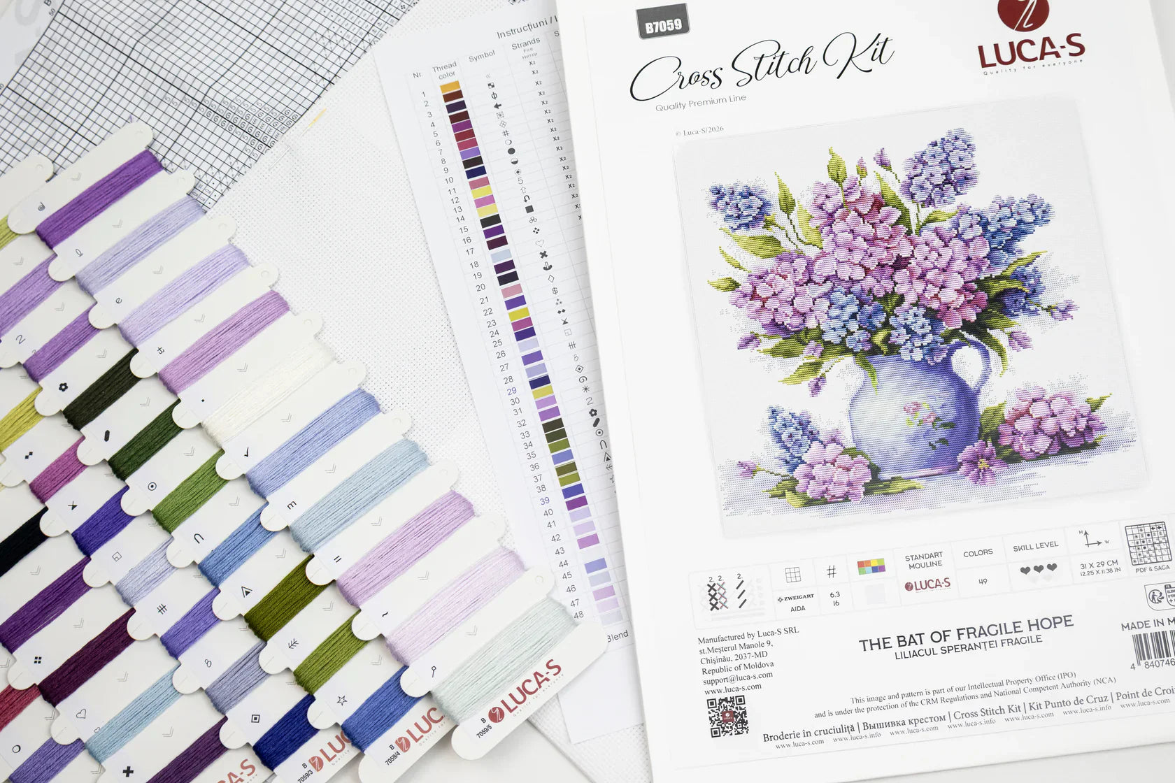 Kit punto de cruz Luca-S, B7059 The Bat of Fragile Hope