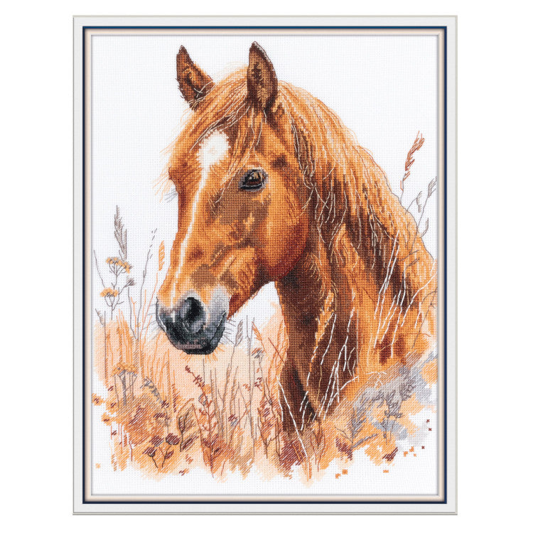 Kit de punto de cruz PANNA “En la estepa entre las hierbas” PJ-7528