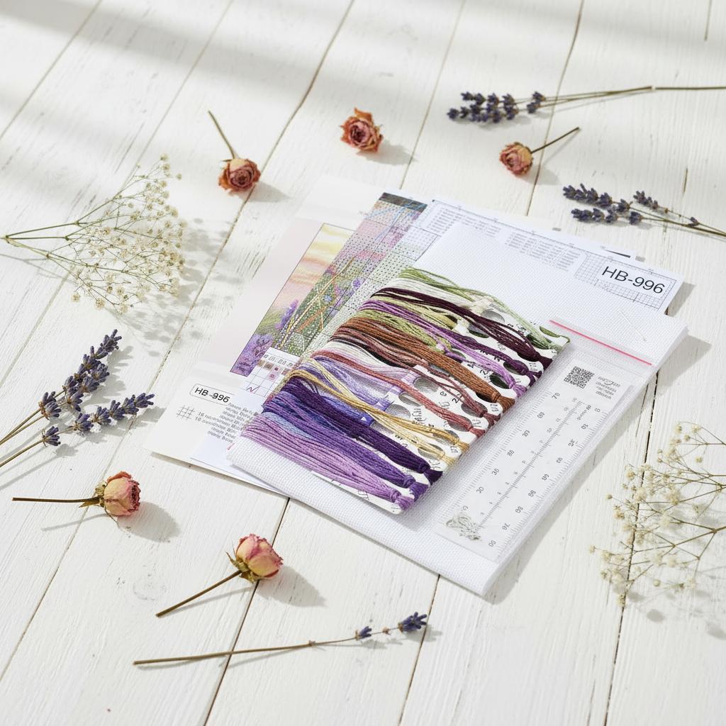 Kit de punto de cruz MP Studia “Lavanda en flor” SNV-996