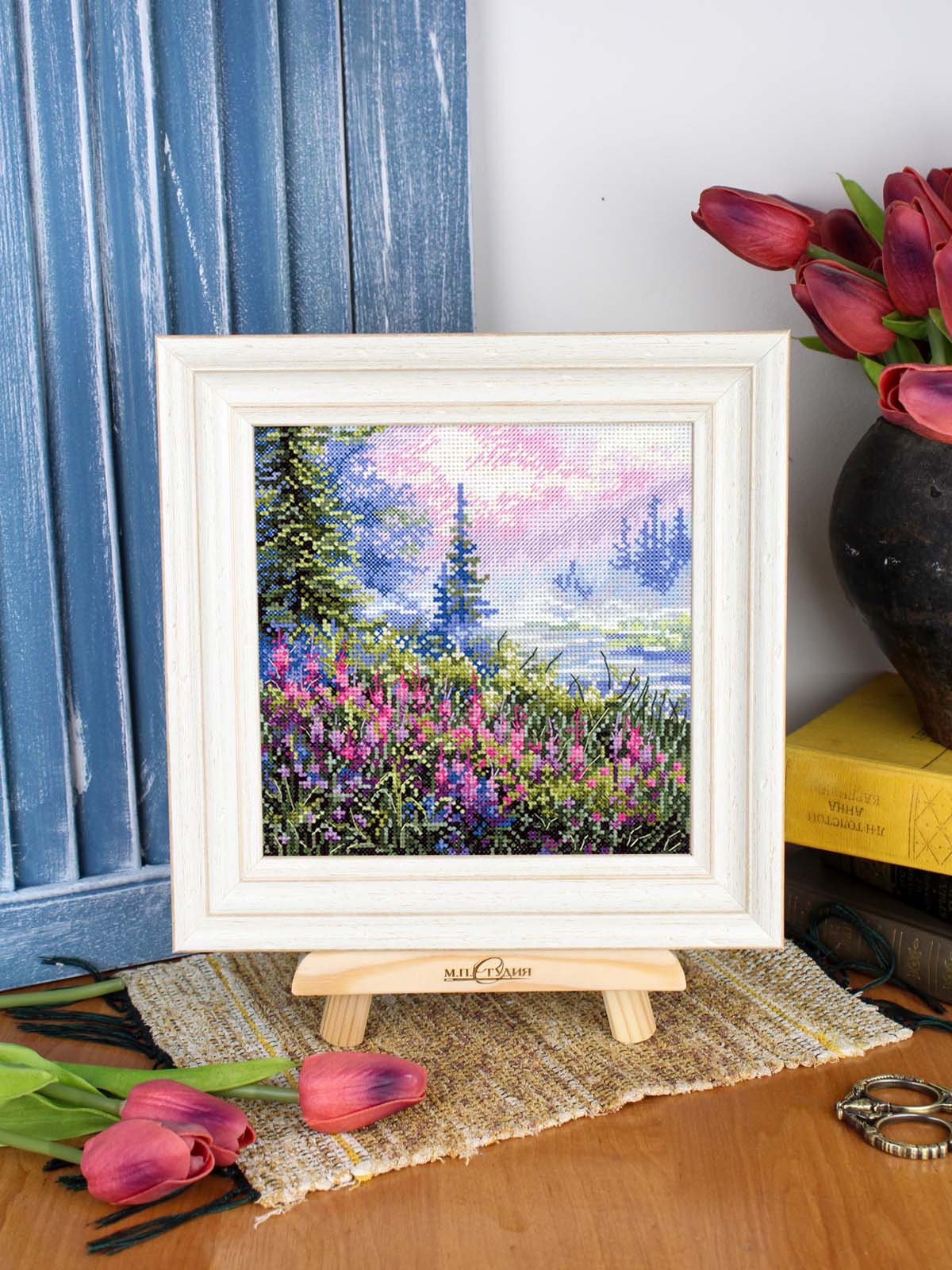 Kit de punto de cruz MP Studia “Mañana brumosa” SNV-976