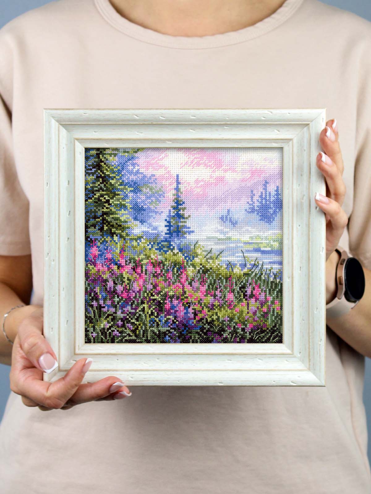 Kit de punto de cruz MP Studia “Mañana brumosa” SNV-976