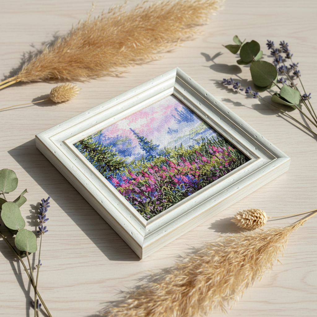 Kit de punto de cruz MP Studia “Mañana brumosa” SNV-976