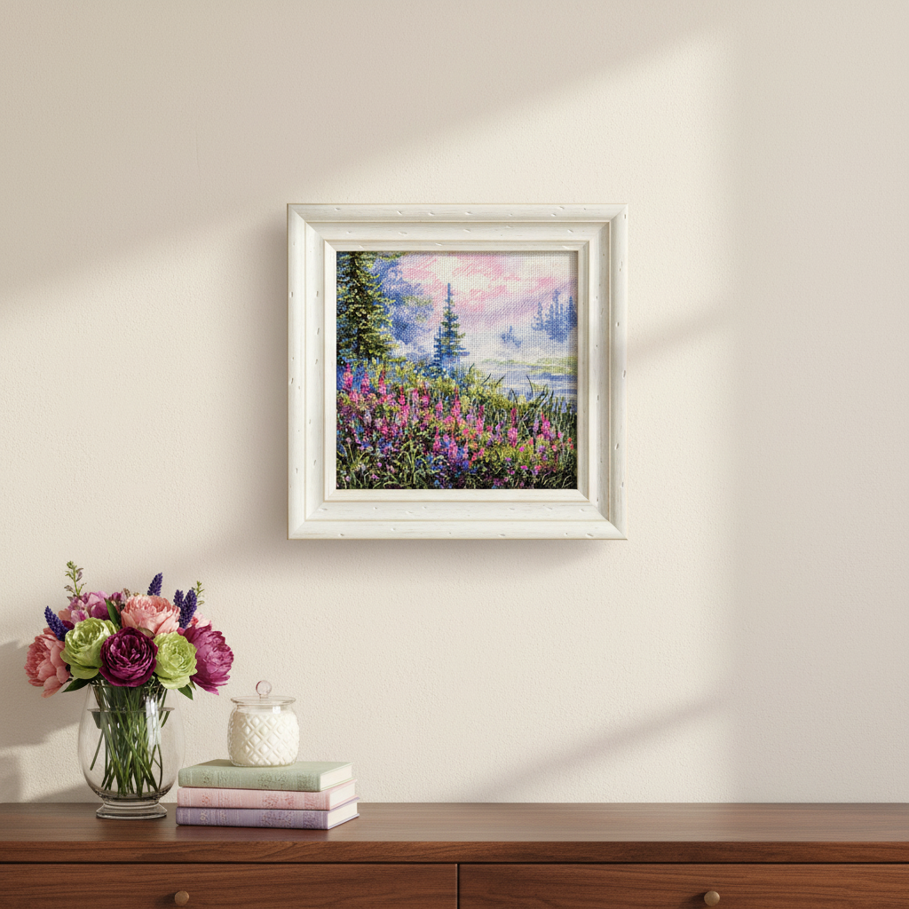 Kit de punto de cruz MP Studia “Mañana brumosa” SNV-976