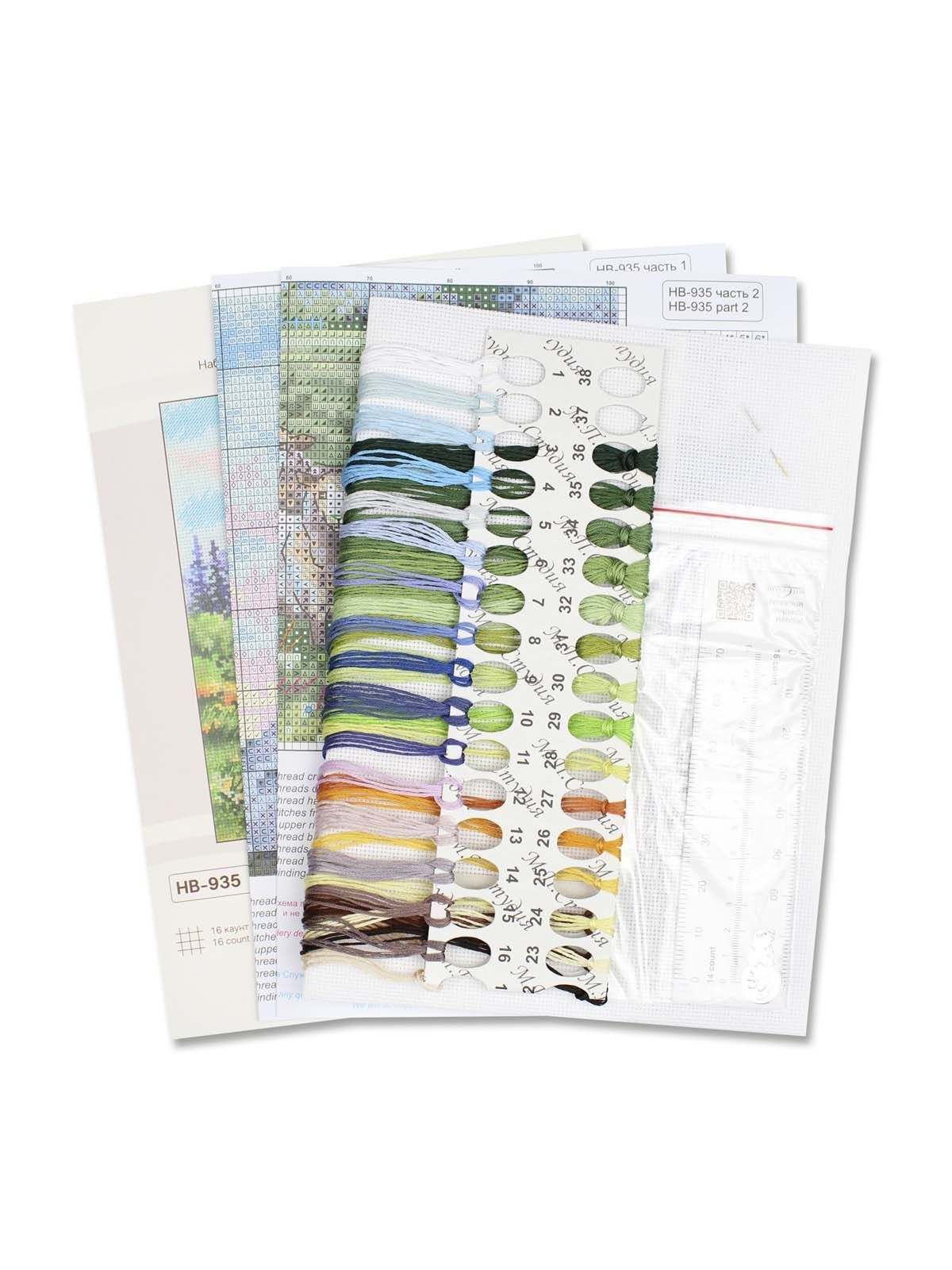 Kit de punto de cruz MP Studia “En los prados alpinos” SNV-935