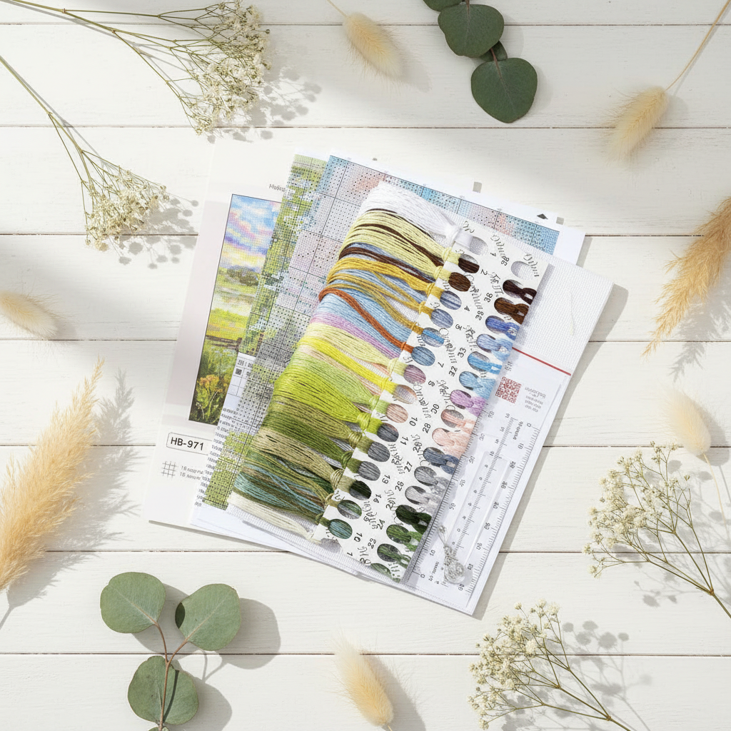 Kit de punto de cruz MP Studia “Pastoral de verano” SNV-971